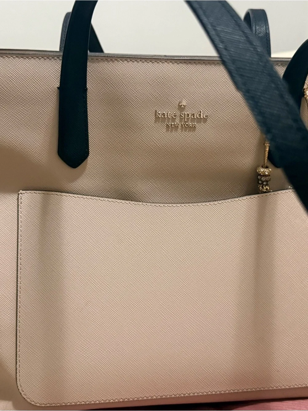 Kate Spade Blush Pink & Black Work Tote